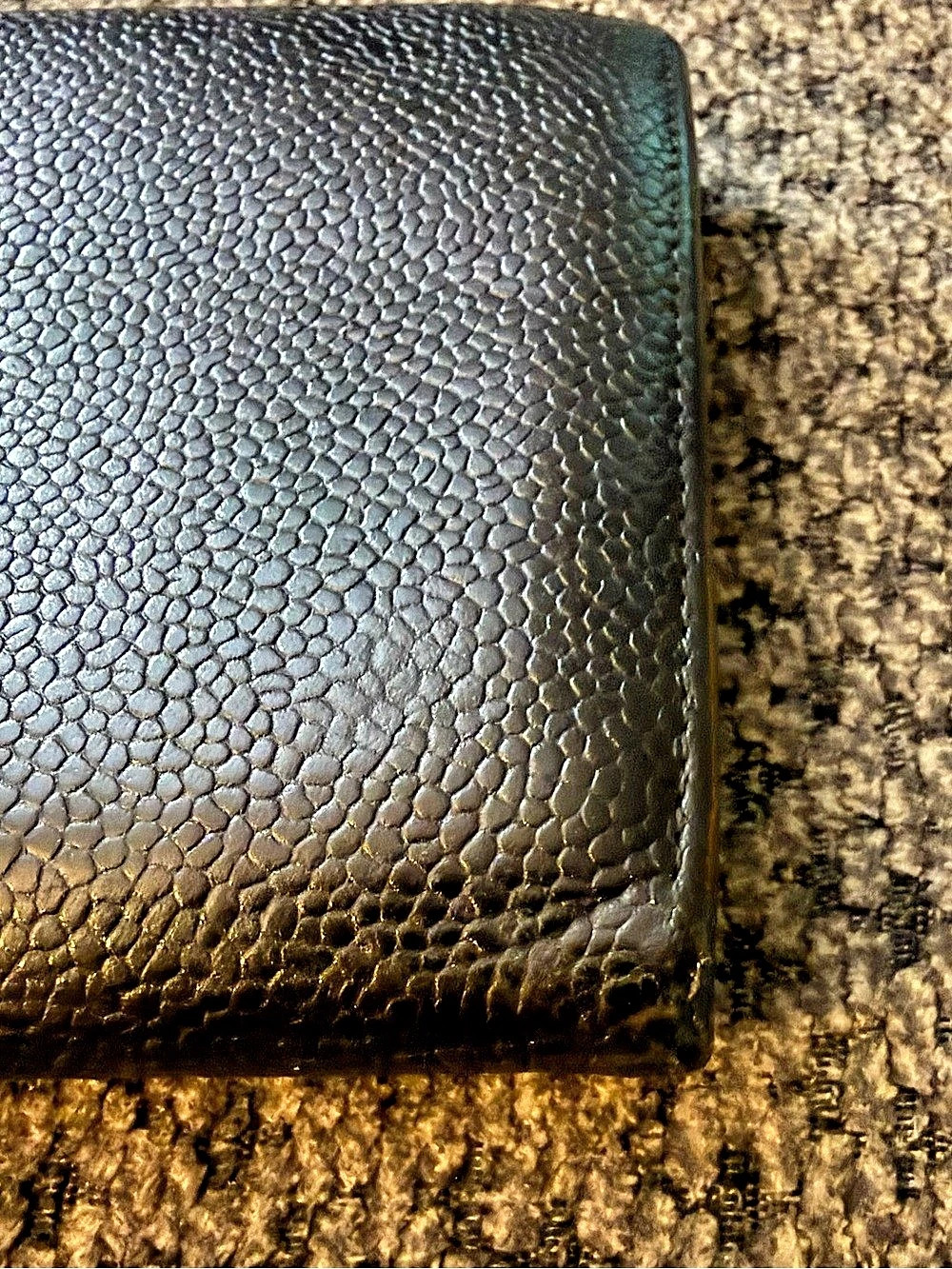 Chanel Vintage Chanel Caviar Leather CC Logo Bifold Kisslock Long Wallet Vintage - Picture 12 of 15